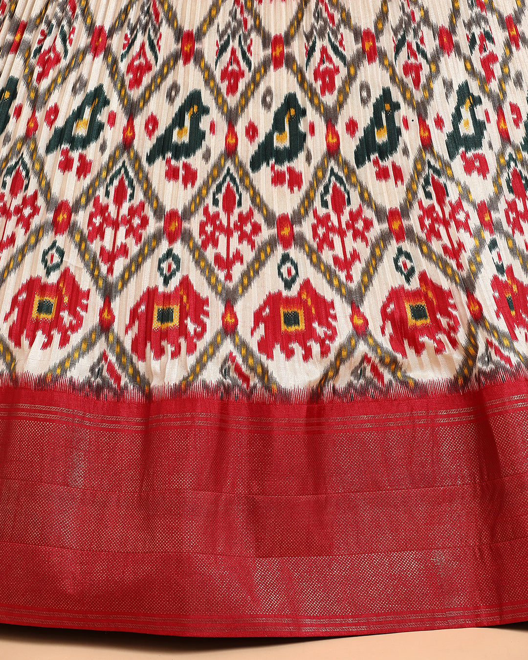 Red Patola Printed Lehanga Set