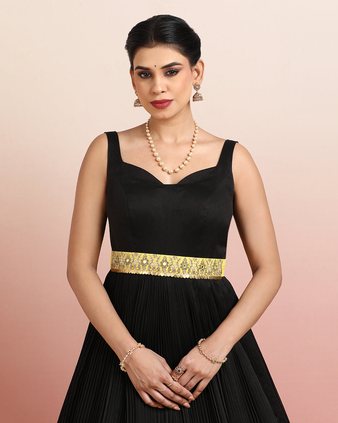 Black &amp; Mustard Anarkali