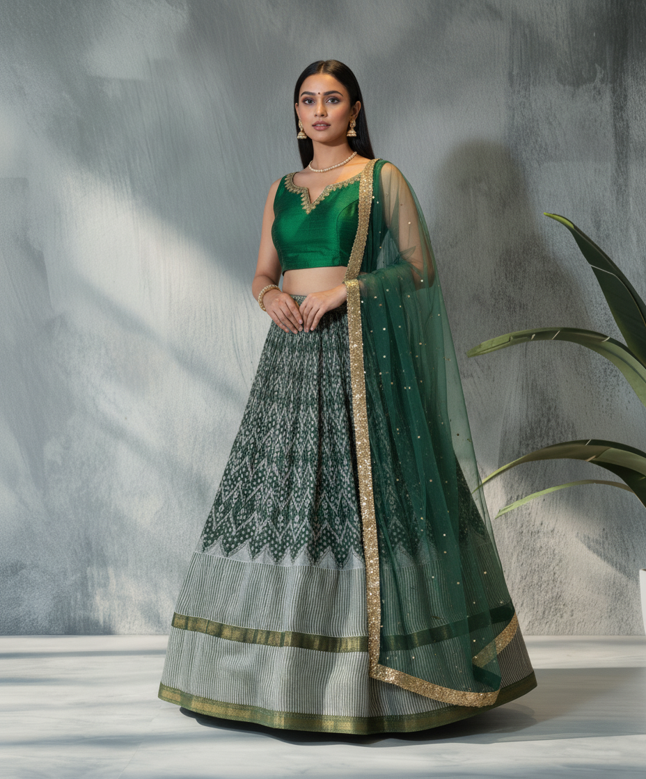 Regal Green Lehenga Set