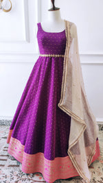Load image into Gallery viewer, Purple Anarkali Set
