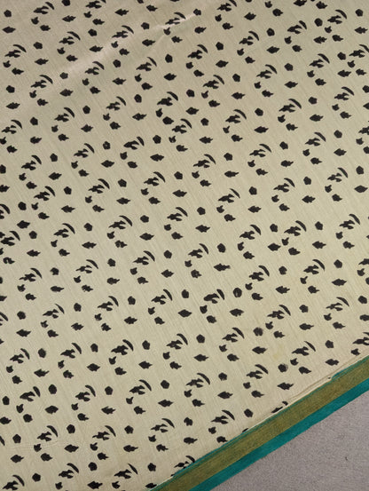 Hand Block Printed Maheshwari Silk - Green