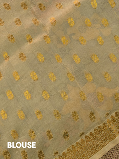 Organza X Pen Kalamkari - Dark Grey