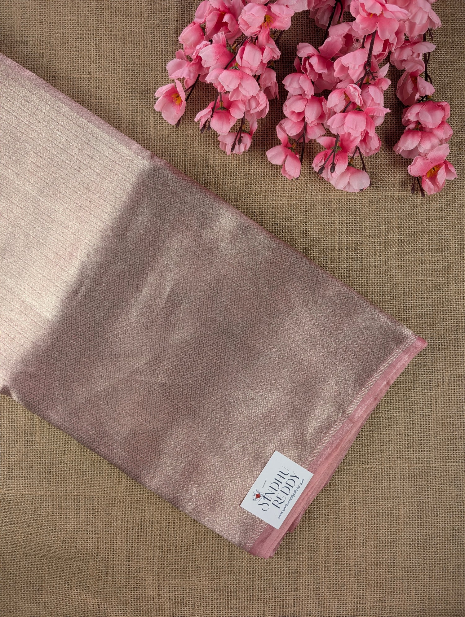 Banarasi Moonga Silk - Soft Pink