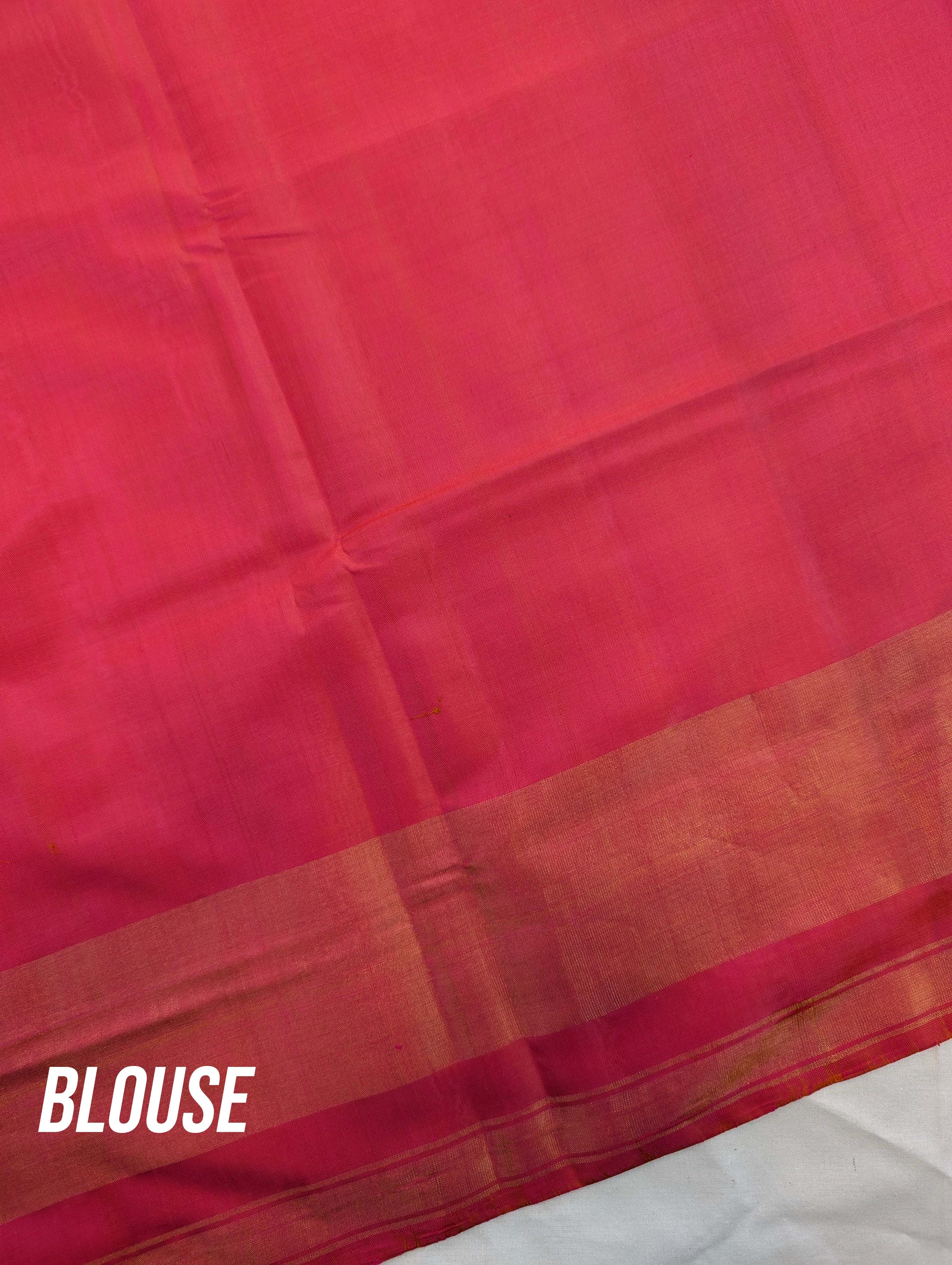 Handloom Patola Pure Silk Saree X Pink with Mustard &amp; Green Border
