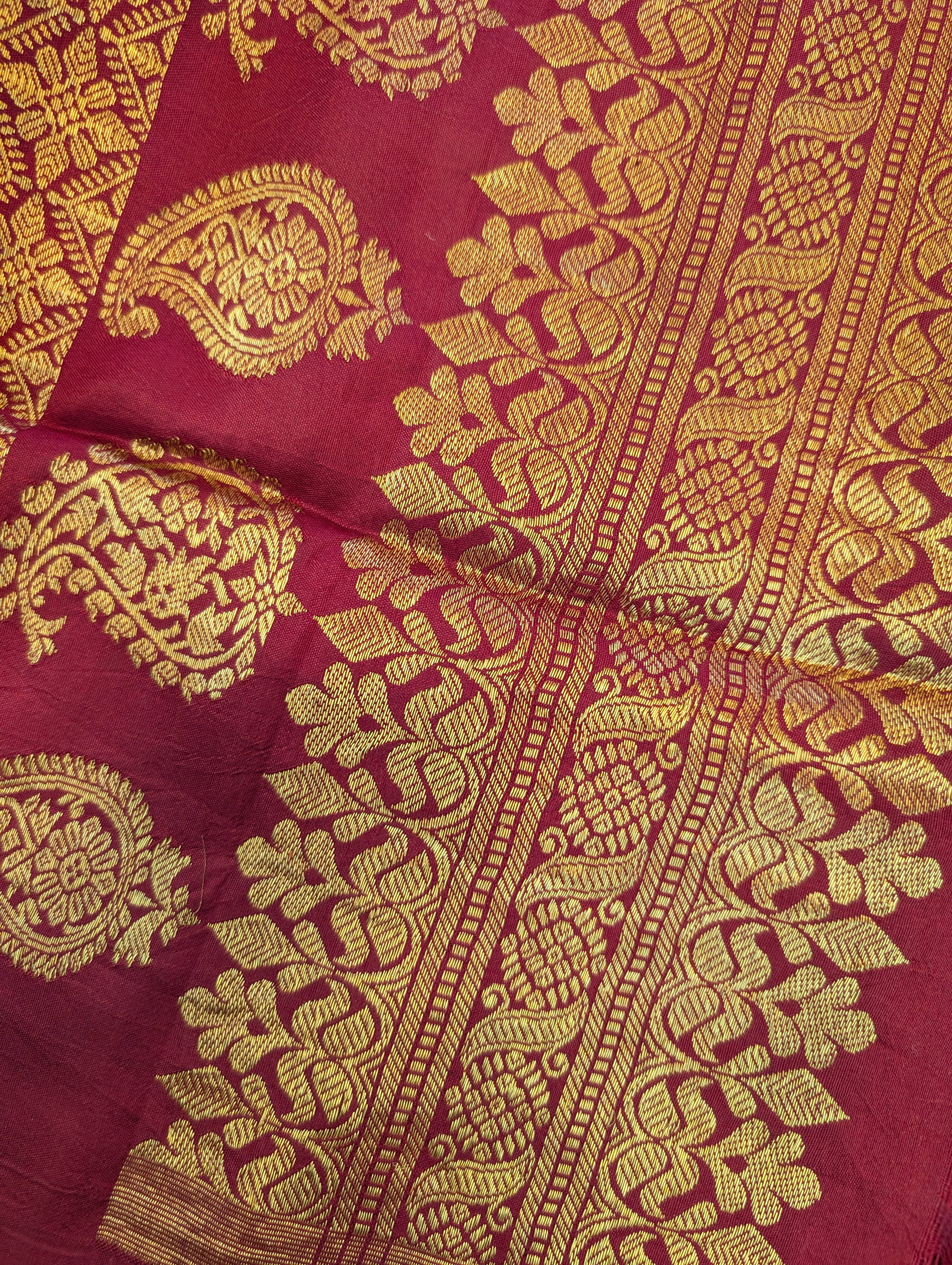 Pure Handloom Gadwal X Pen Kalamkari - Grey