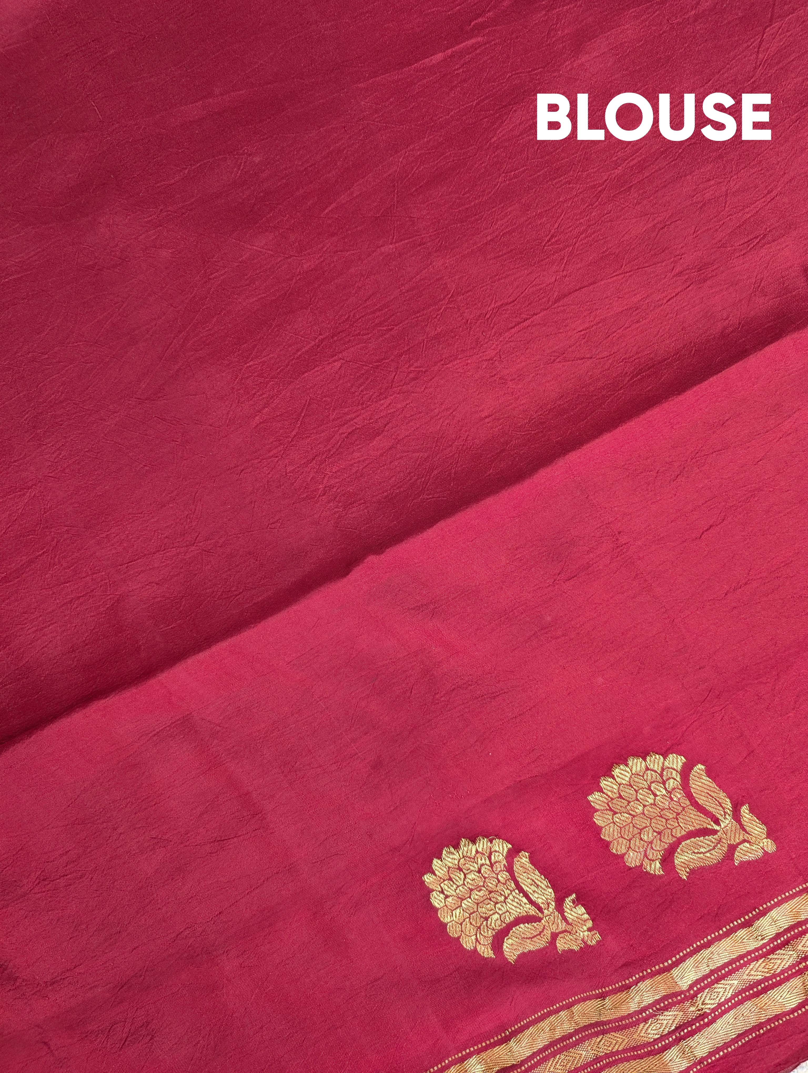 Pure Handloom Gadwal X Pen Kalamkari -  Radiant yellow with red border