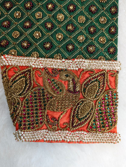 Golden Yellow Blouse with Rich Embroidered Sleeves