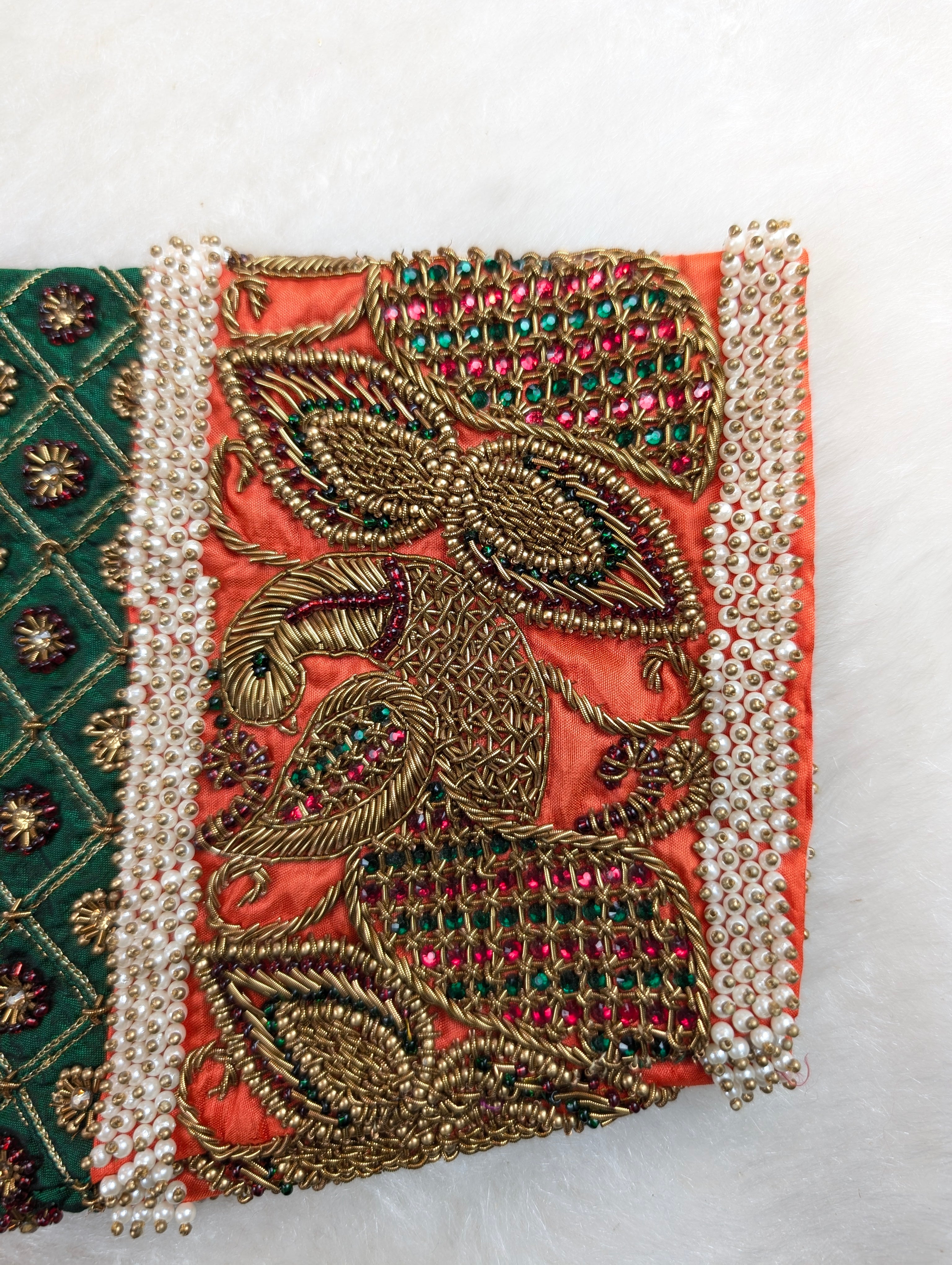 Golden Yellow Blouse with Rich Embroidered Sleeves