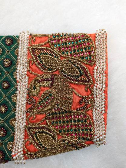 Golden Yellow Blouse with Rich Embroidered Sleeves