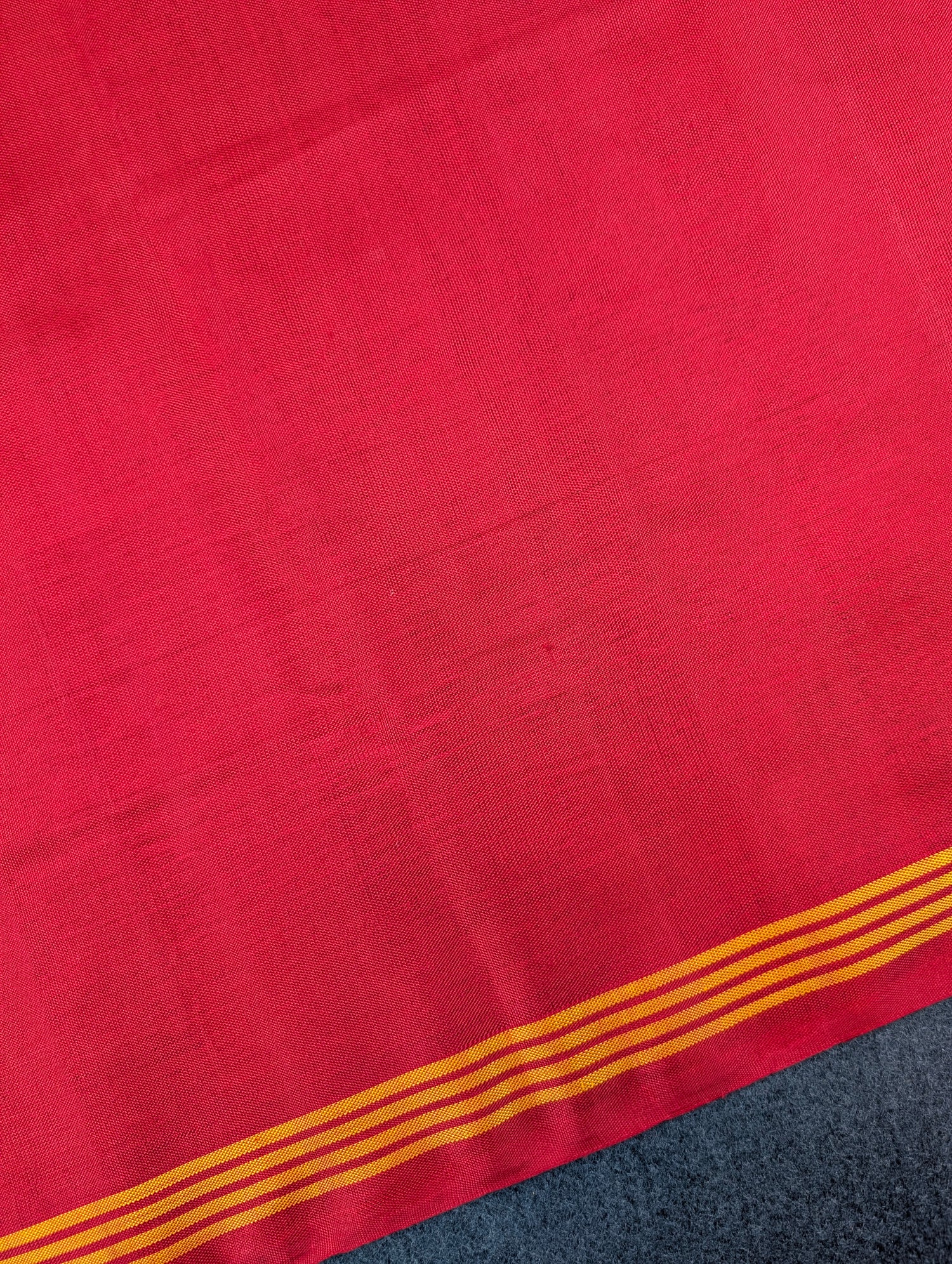 Handloom Patola Pure Silk Saree X Bright Vermilion Red