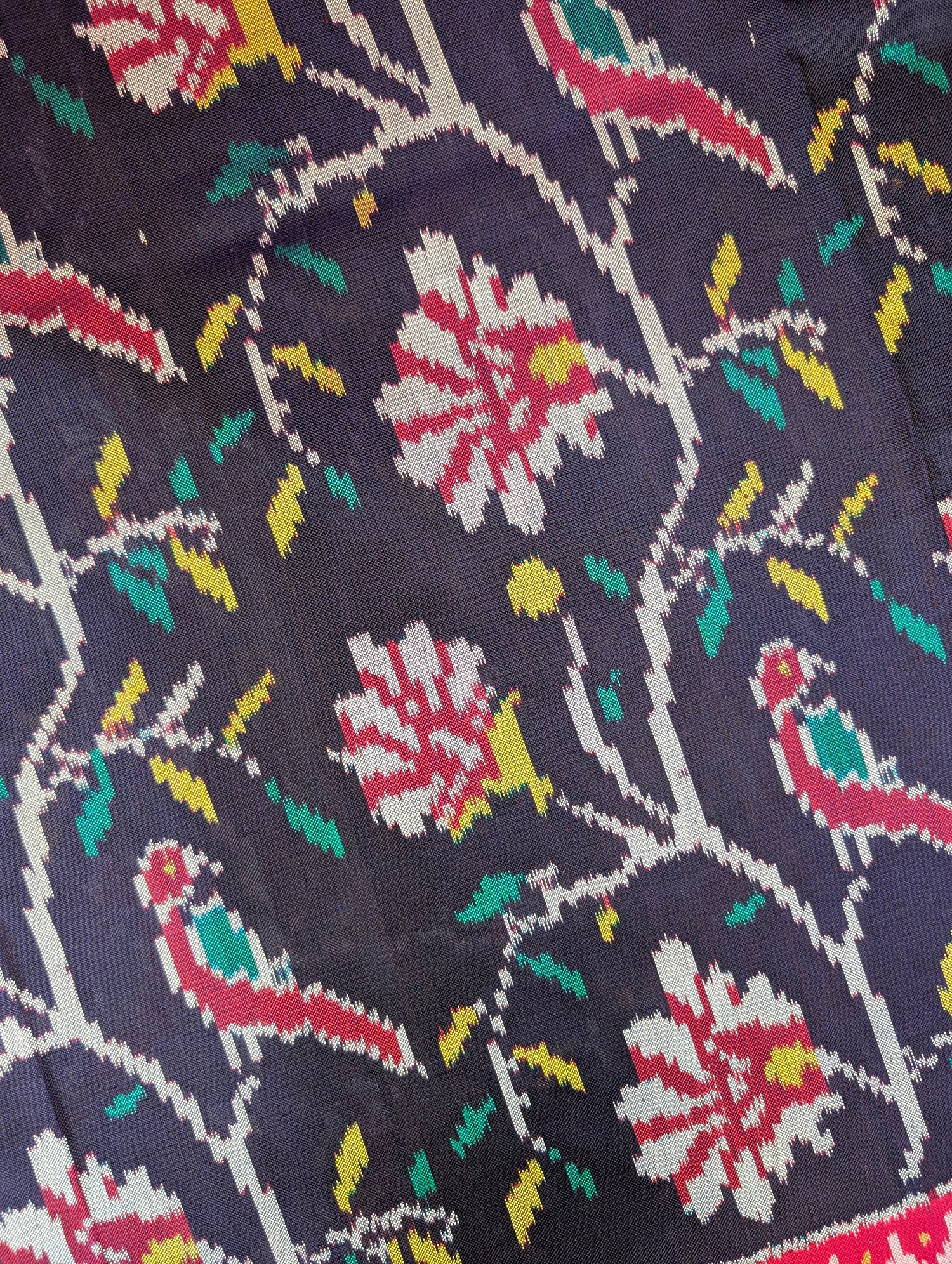 Handloom Patola Pure Silk Saree X Deep Indigo Purple