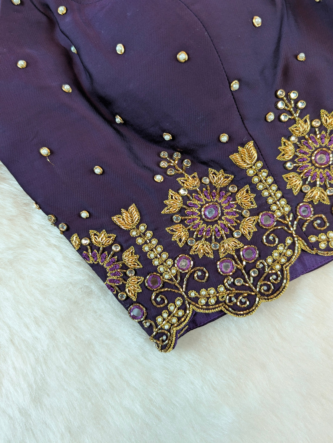 Royal Purple Embroidered Blouse