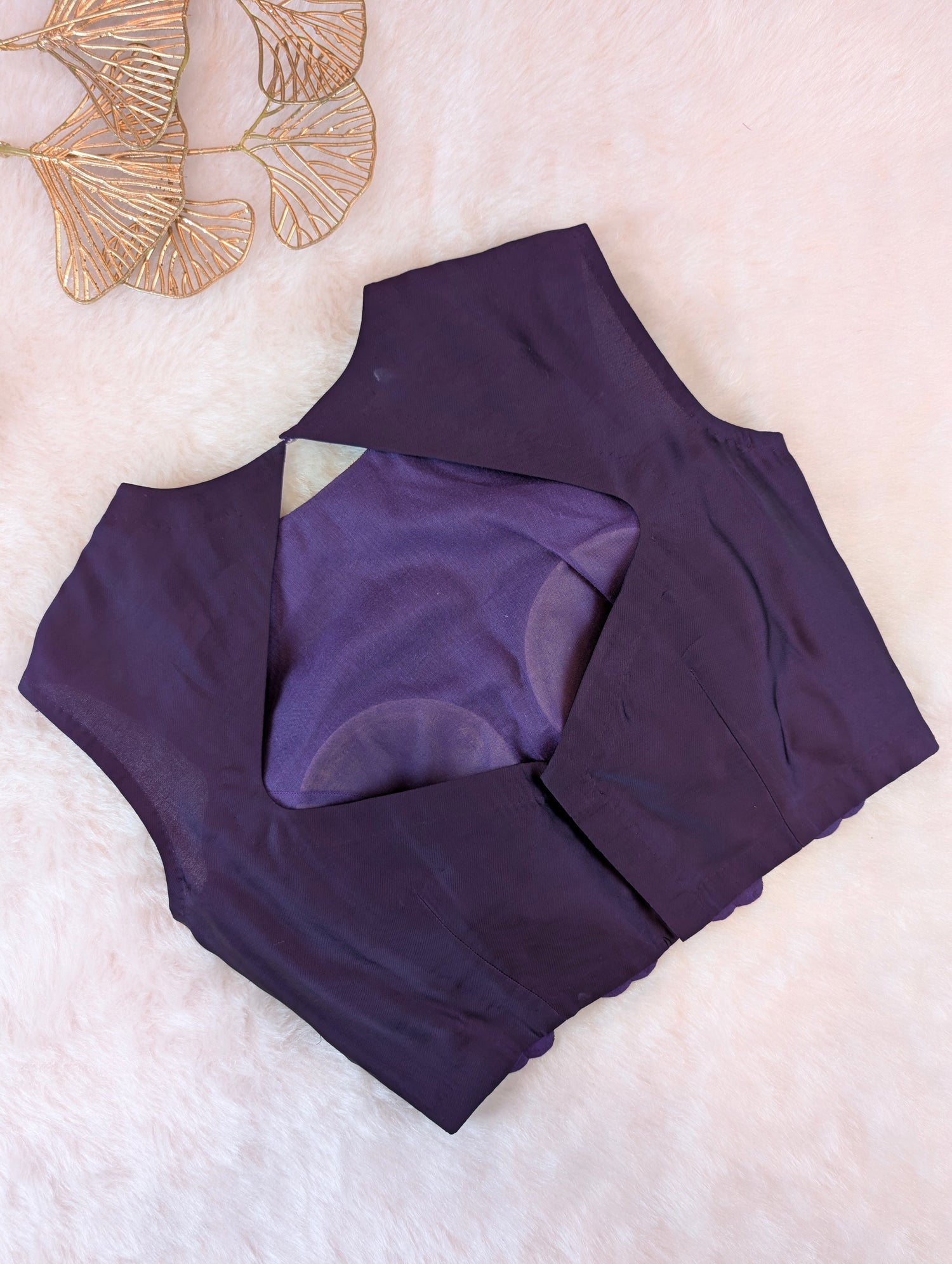 Royal Purple Embroidered Blouse