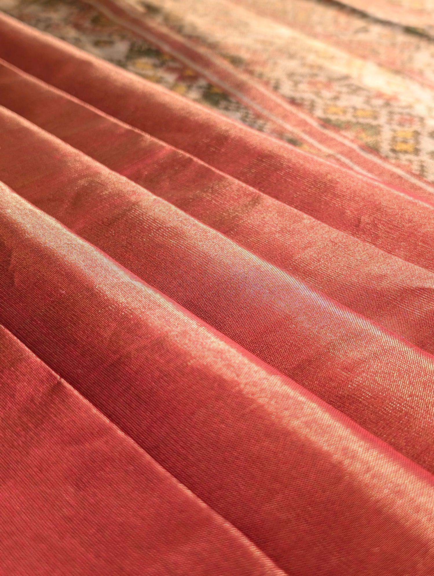 Handloom Tissue Patola Pure Silk Saree X Classic Red