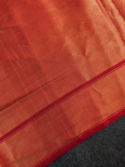 Handloom Tissue Patola Pure Silk Saree X Traditional Yellow