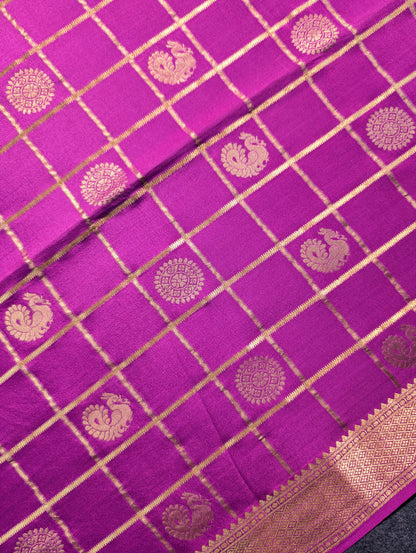 Pure Mysore Silk Crepe - Purple