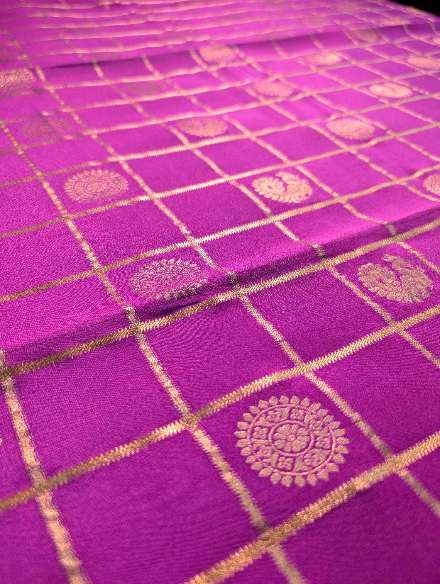 Pure Mysore Silk Crepe - Purple