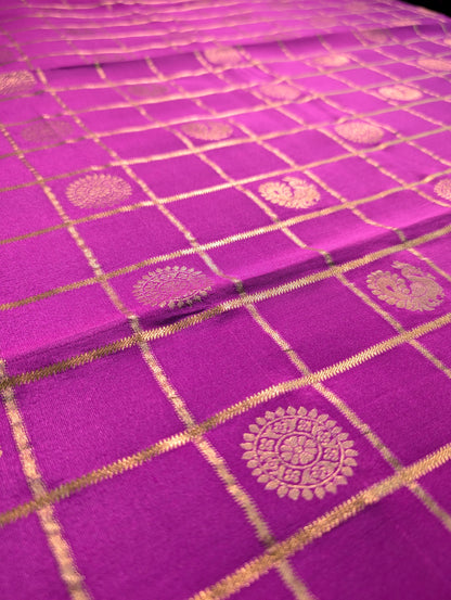 Pure Mysore Silk Crepe - Purple