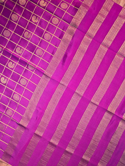 Pure Mysore Silk Crepe - Purple