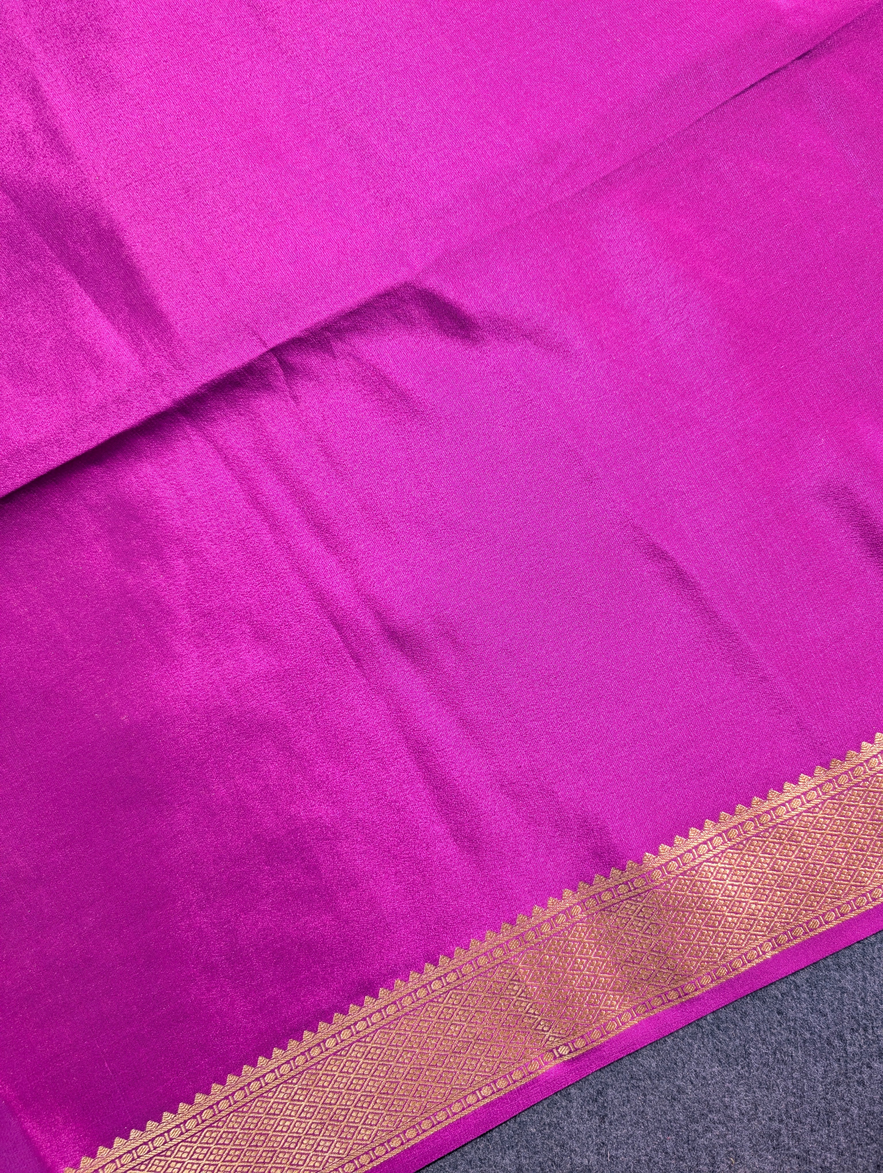 Pure Mysore Silk Crepe - Purple