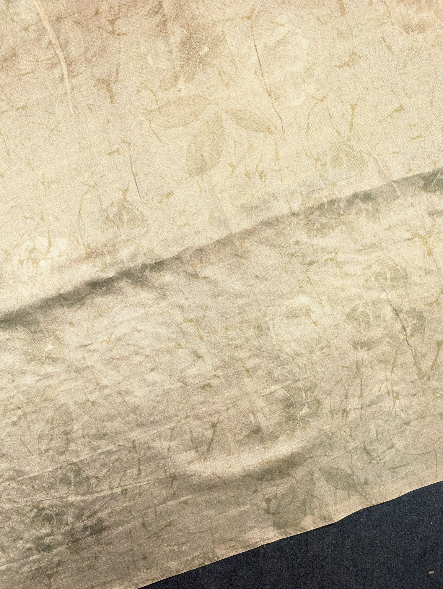 Pure Organza Saree with floral print border - Pastel Green