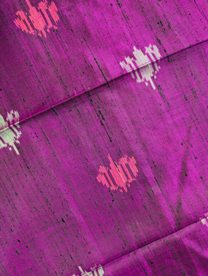 Handloom Raw Silk Patola Saree X Deep Purple