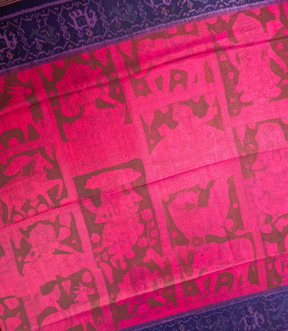 Handloom Pure Silk Patola X Pen Kalamkari