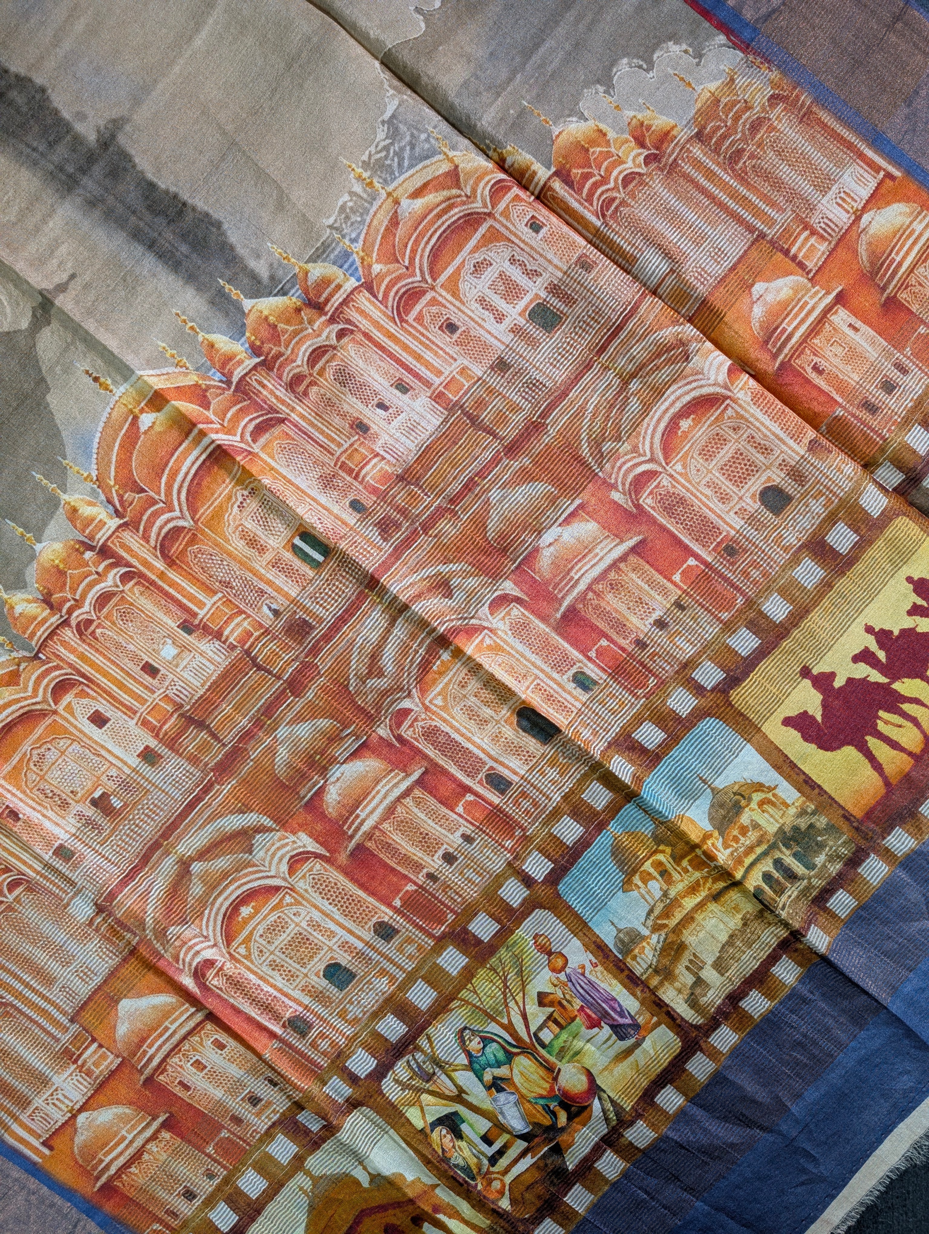 Pure Tussar Silk - Digital Print