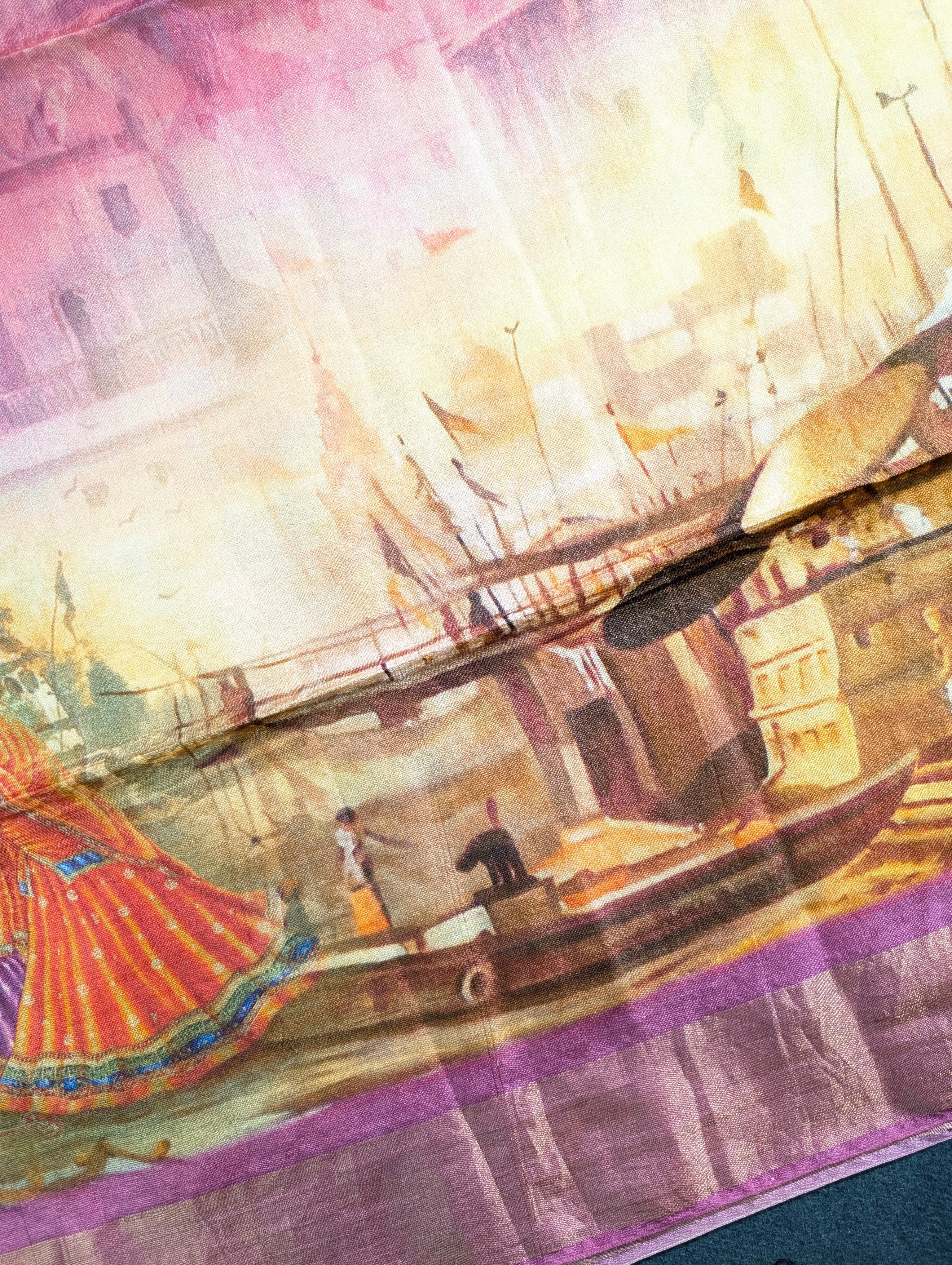 Pure Tussar Digital Print saree