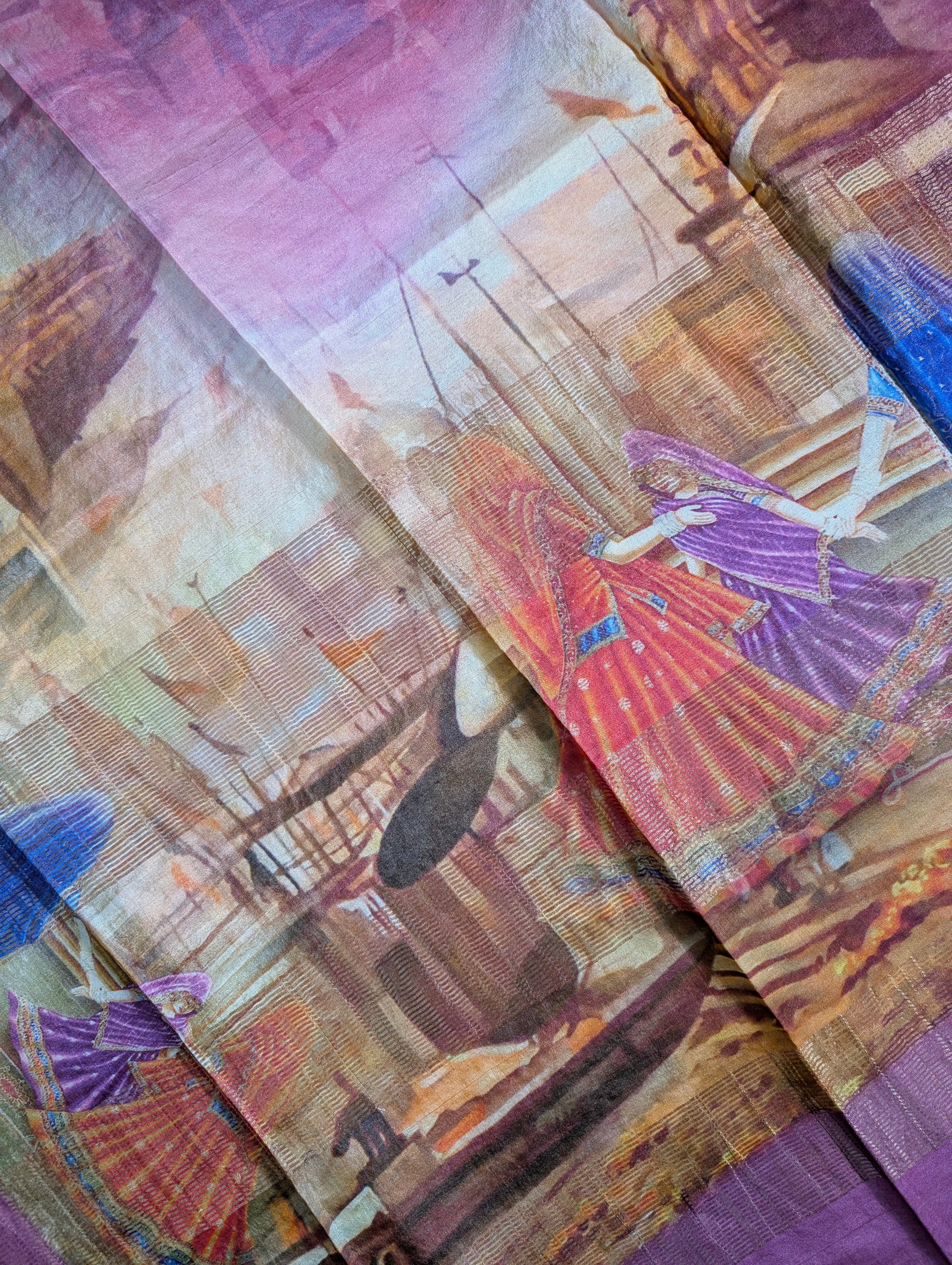 Pure Tussar Digital Print saree