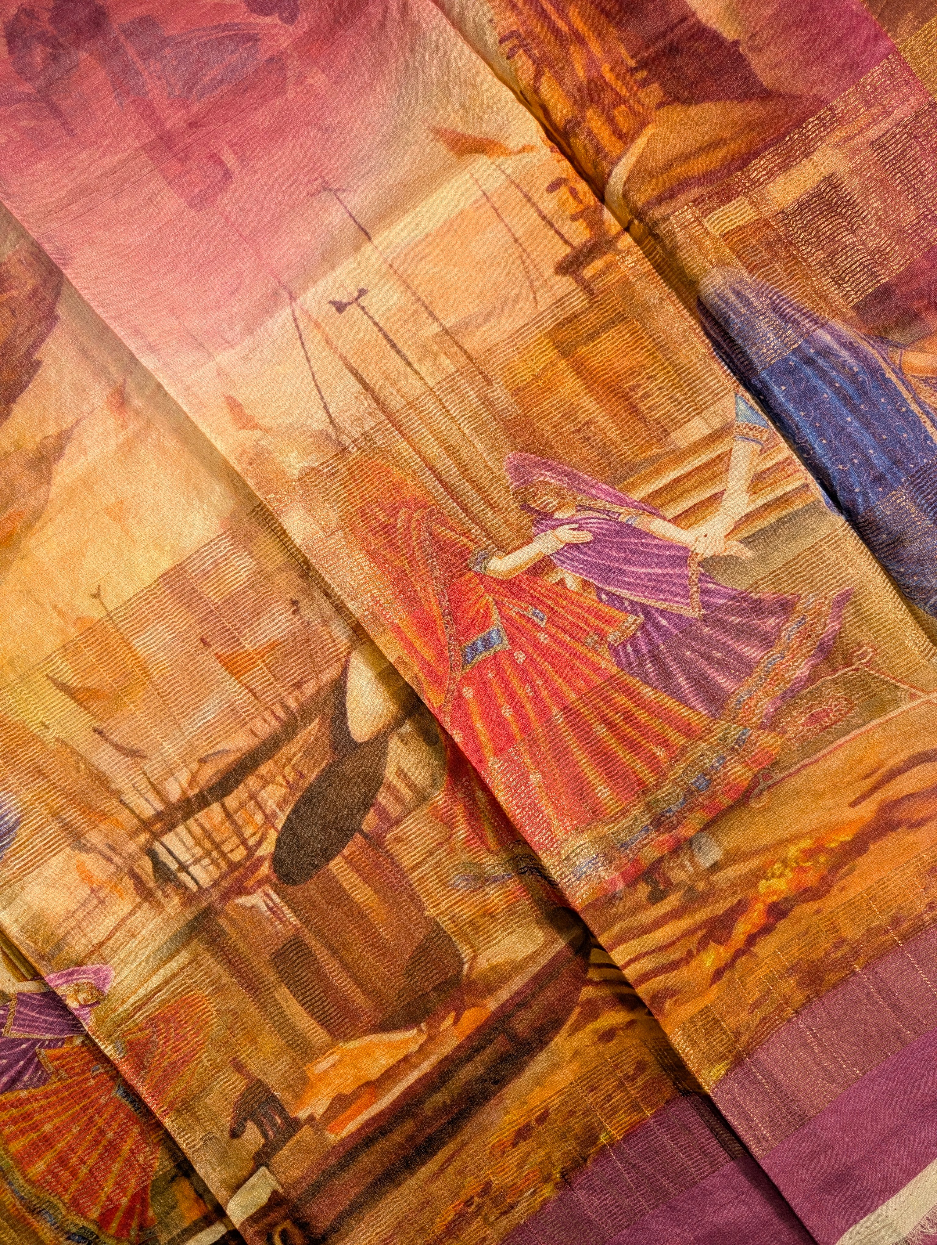 Pure Tussar Digital Print saree