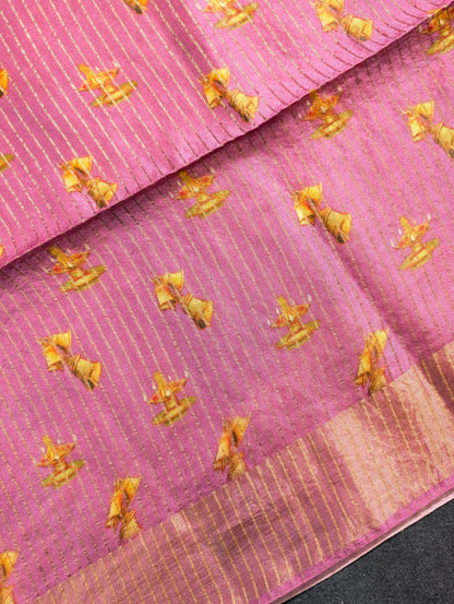 Pure Tussar Digital Print saree