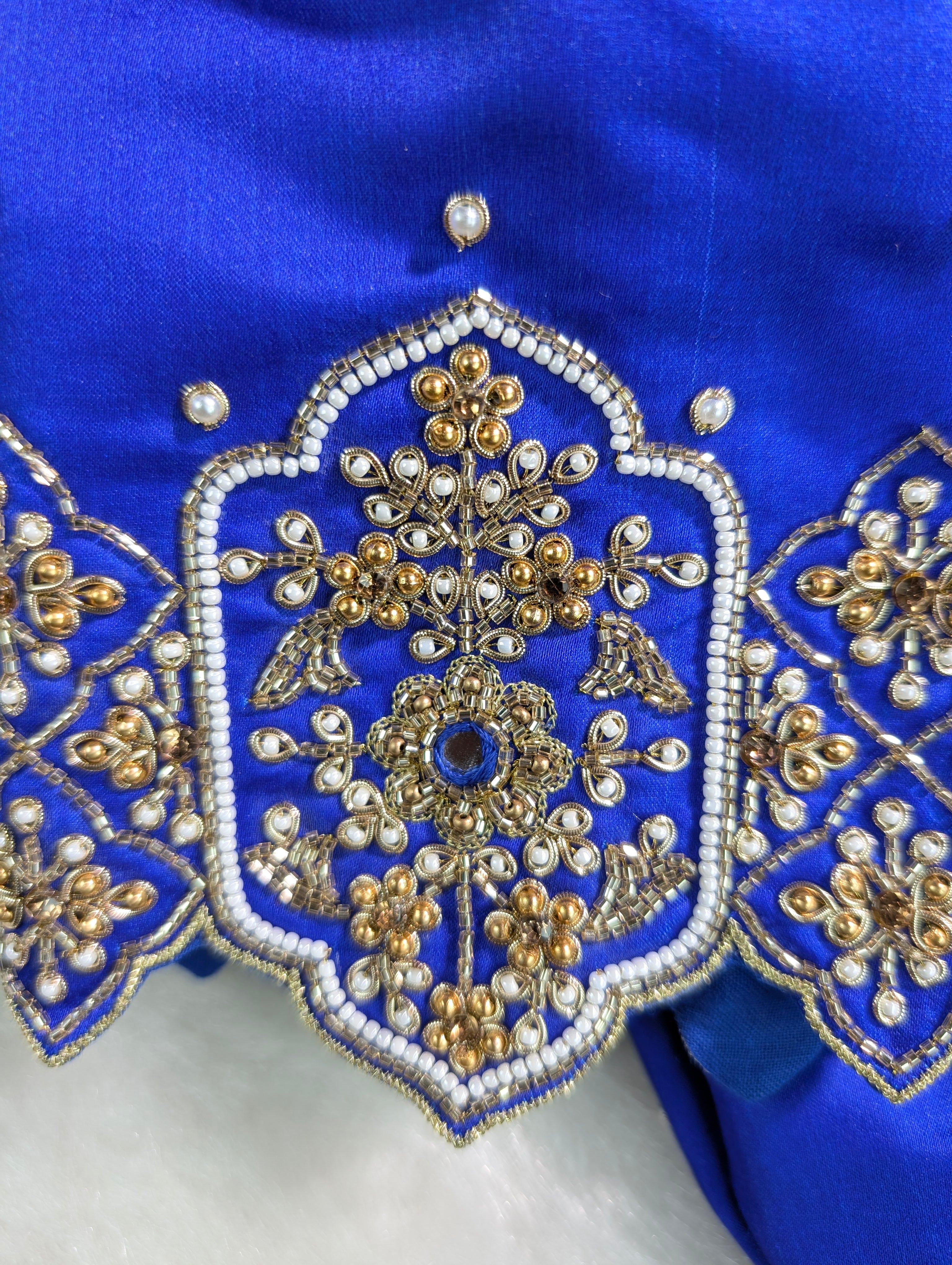 Royal Blue Embroidered Designer Blouse