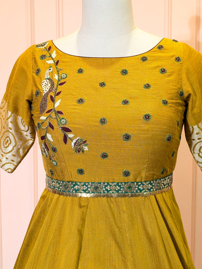 Mustard Yellow Anarkali