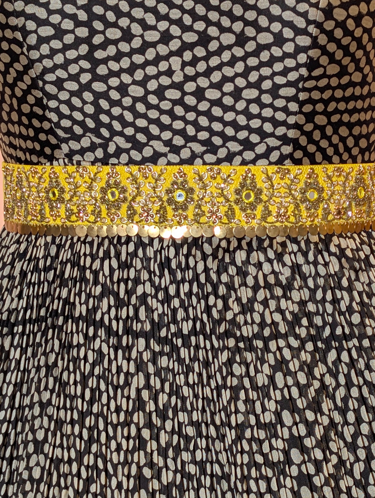 Elegant Black Anarkali with Mustard Yellow Border