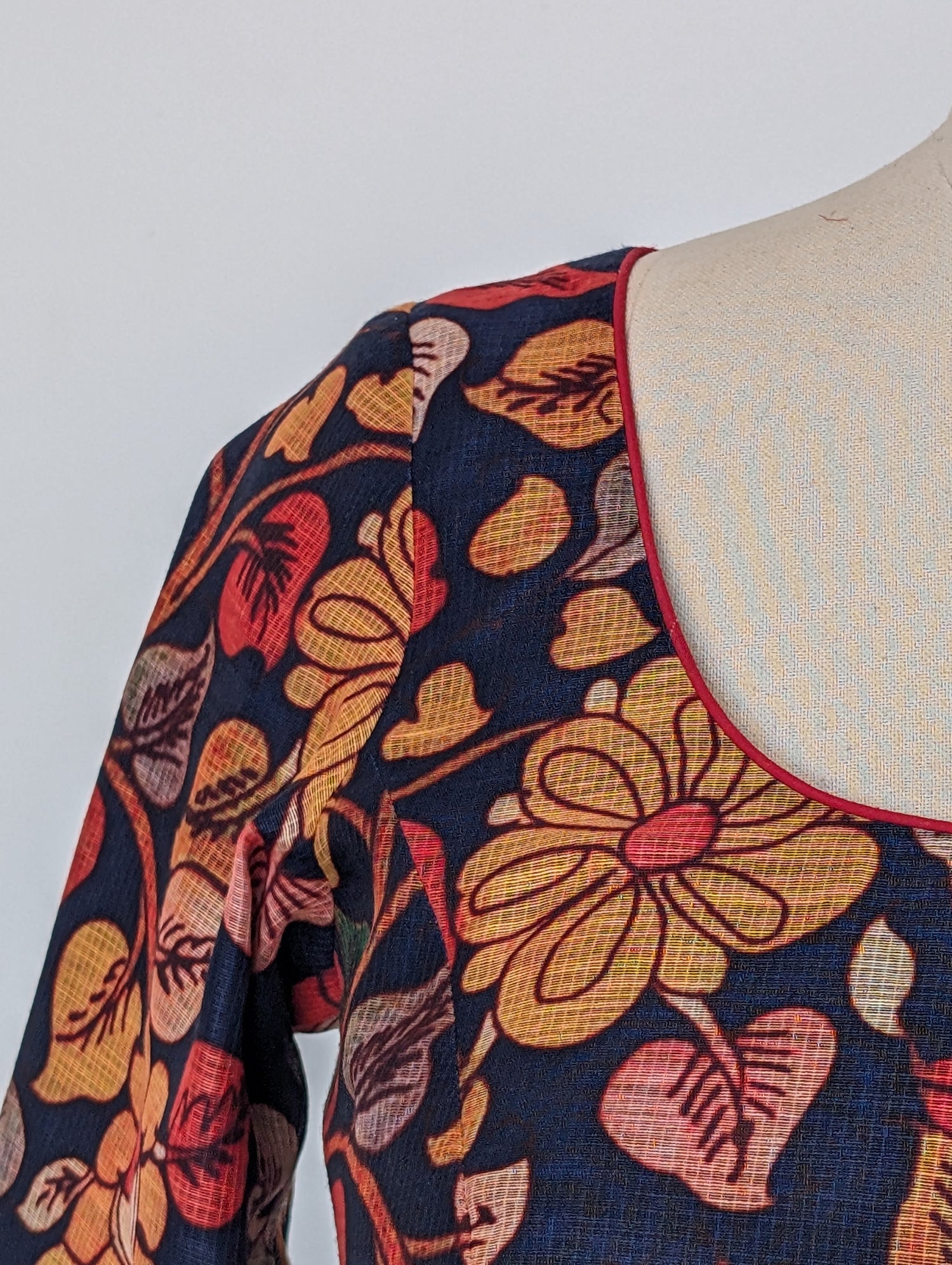 Floral Kalamkari Printed Anarkali Dress