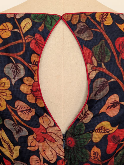 Floral Kalamkari Printed Anarkali Dress