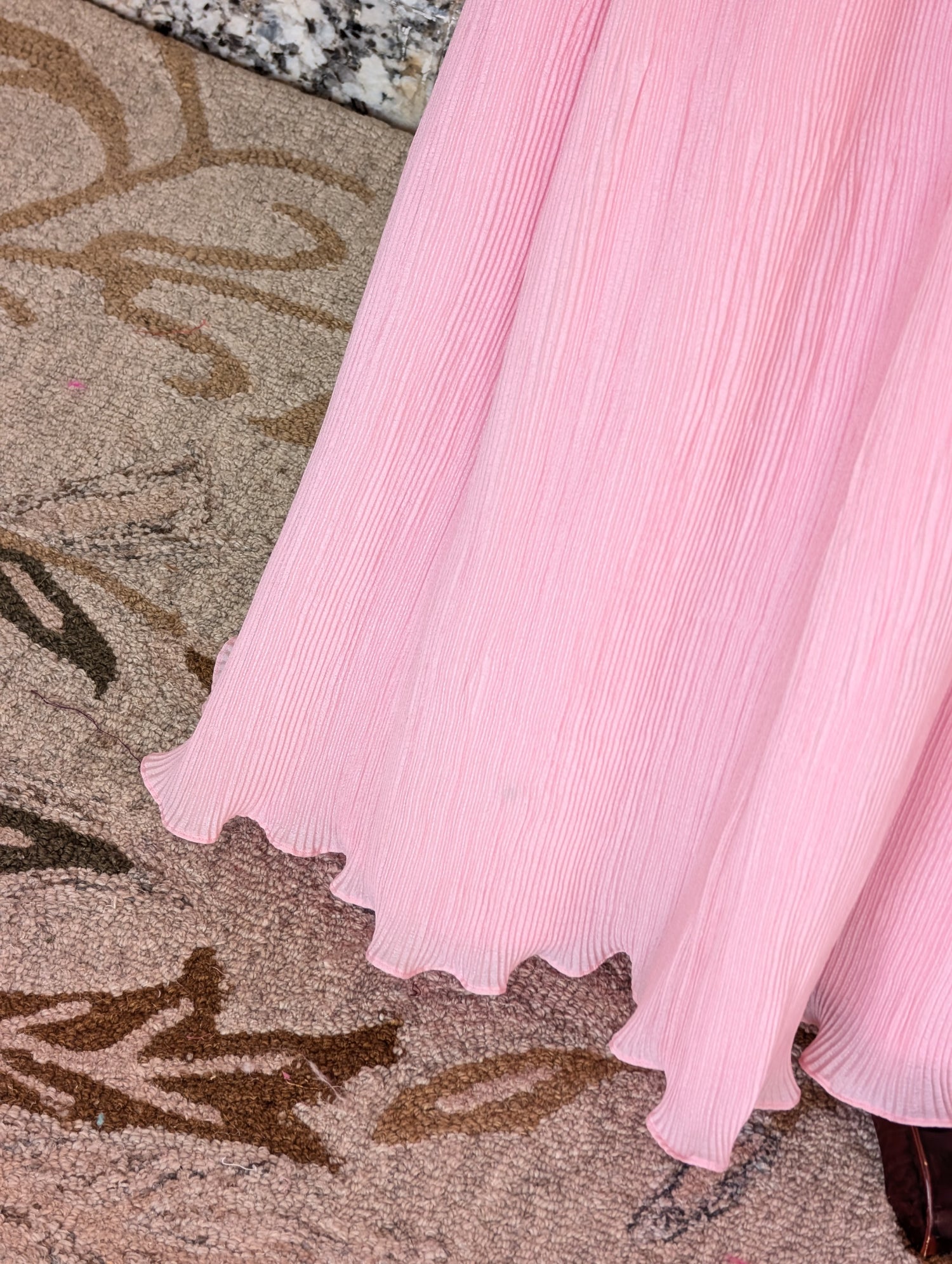 Blush Pink Embellished Maxi Dress