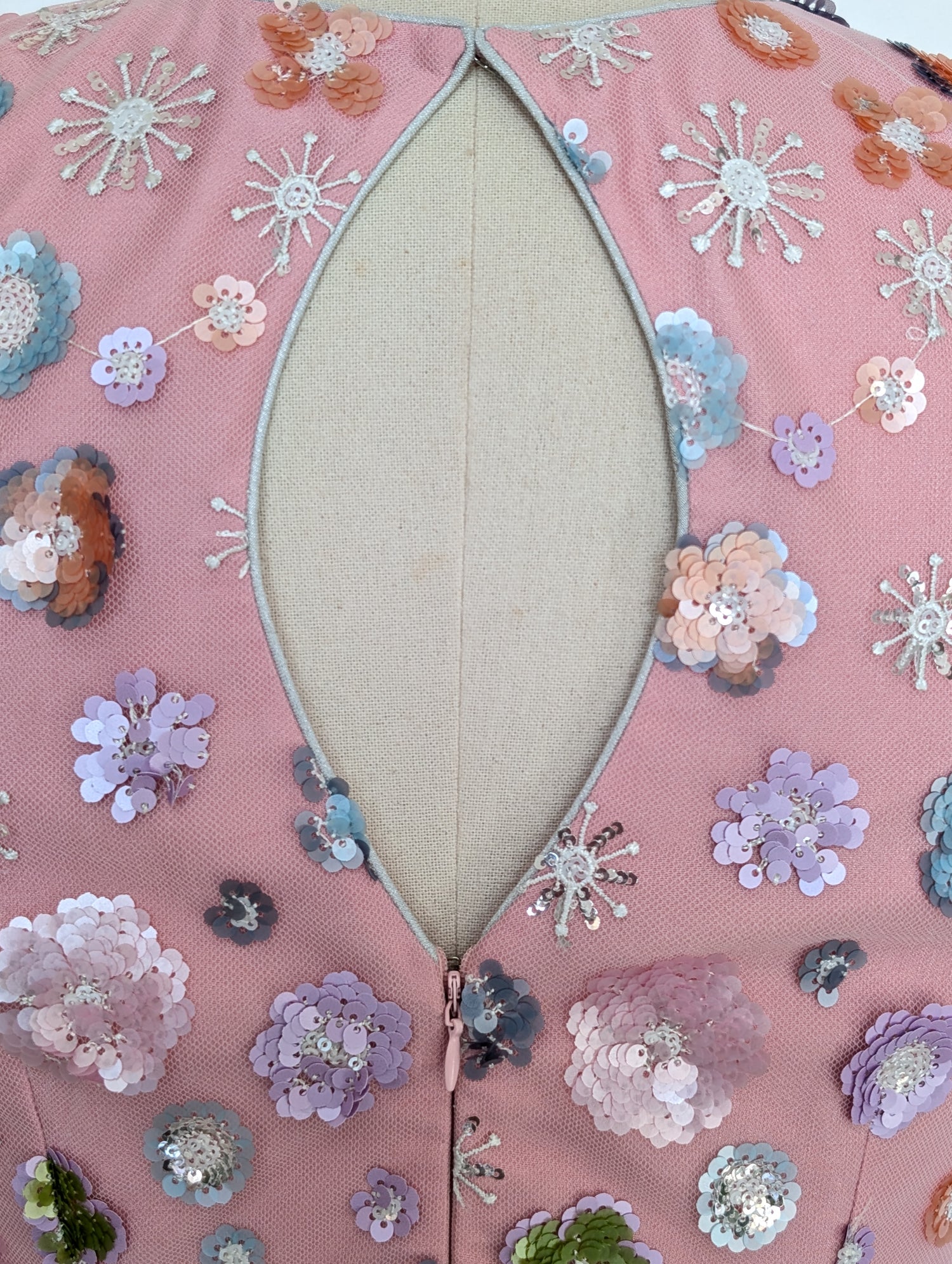 Blush Pink Embellished Maxi Dress