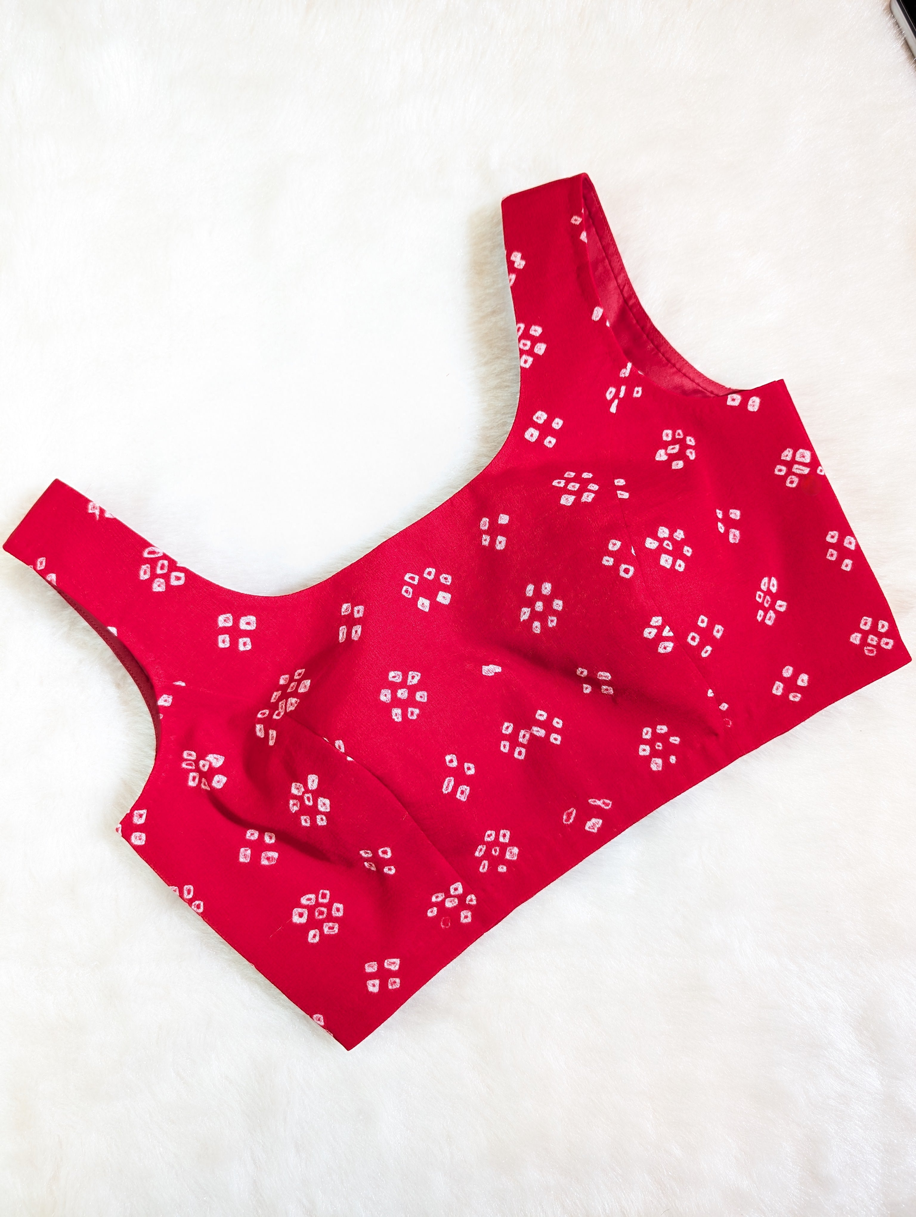 Red Bandhani Blouse