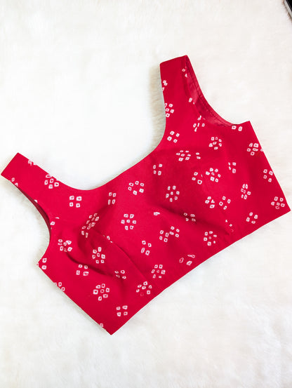 Red Bandhani Blouse