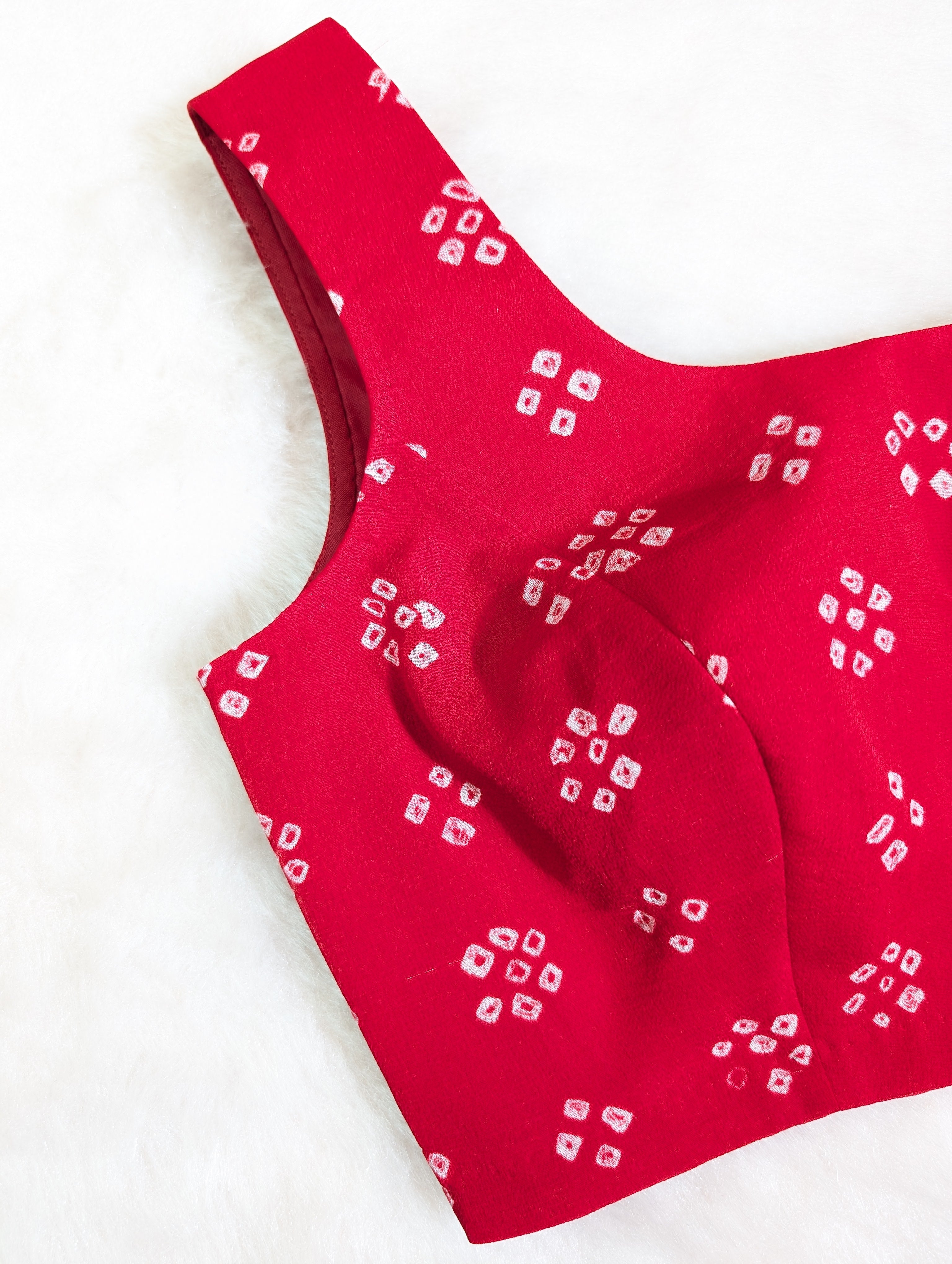 Red Bandhani Blouse