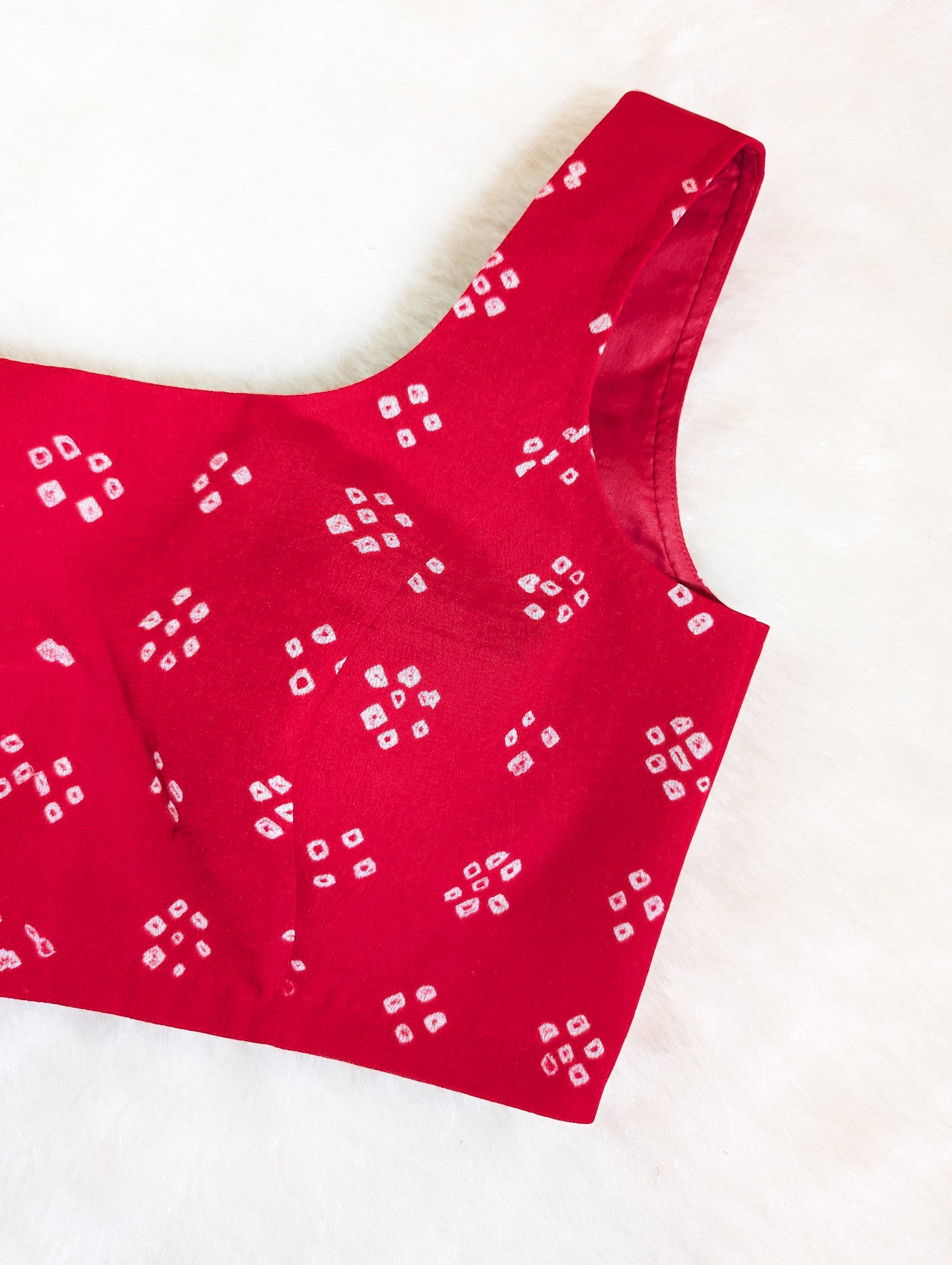Red Bandhani Blouse
