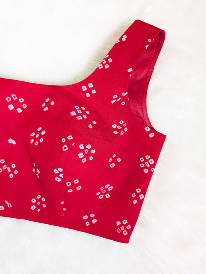 Red Bandhani Blouse