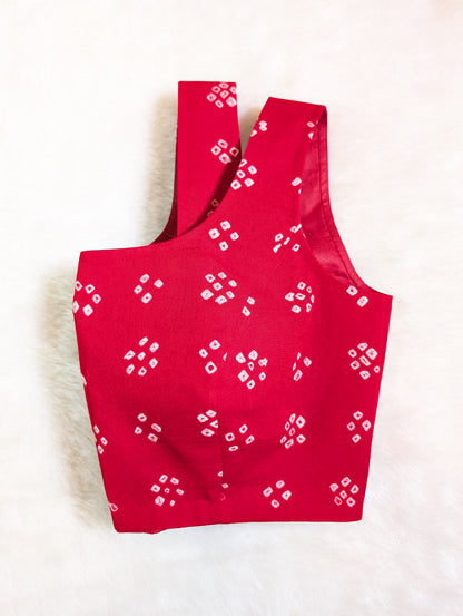 Red Bandhani Blouse