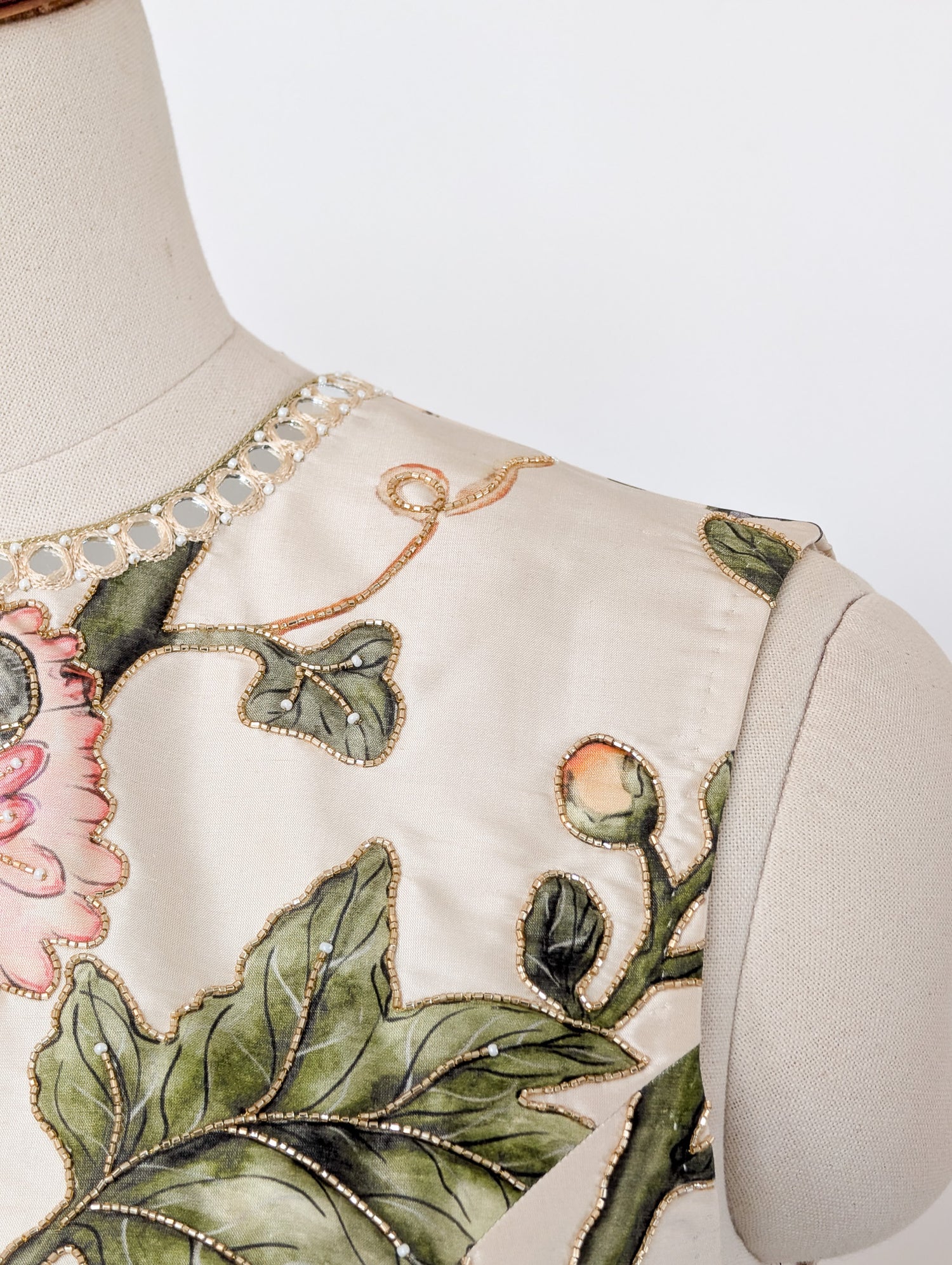 Floral Olive Lehenga