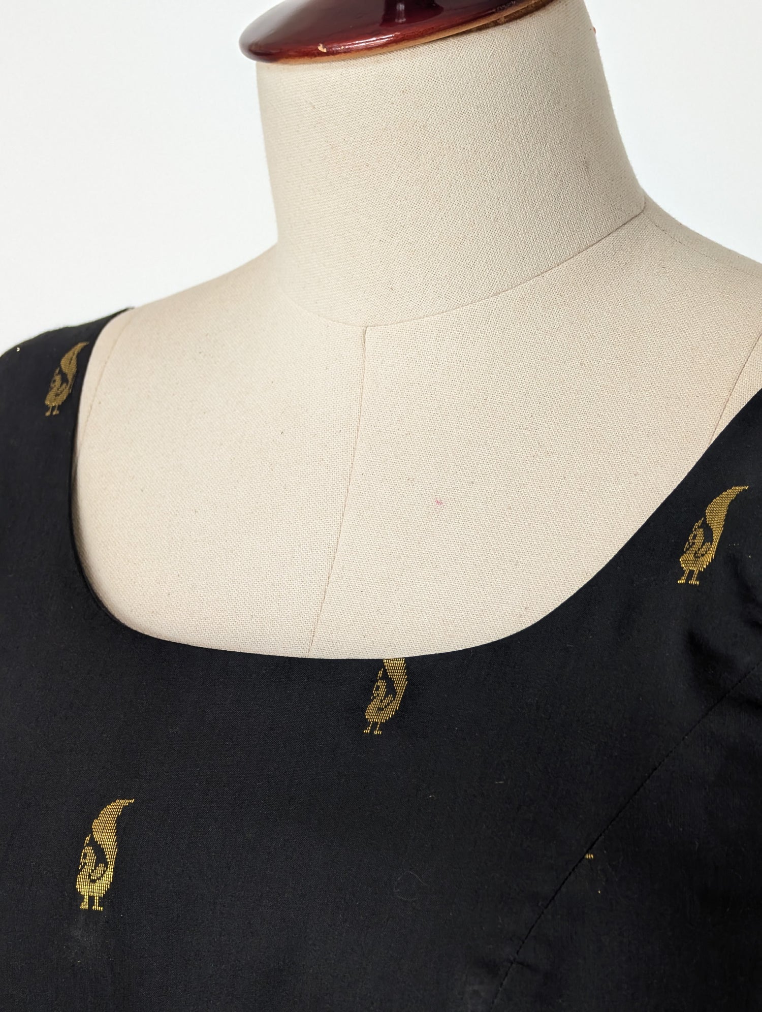 Black Gold Motif Anarkali