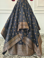 Load image into Gallery viewer, Sale1021 - Black Asymmetric Skirt
