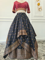 Load image into Gallery viewer, Sale1021 - Black Asymmetric Skirt
