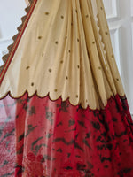 Load image into Gallery viewer, Red &amp; Beige Heavy Hand-Embroidered Lehanga set
